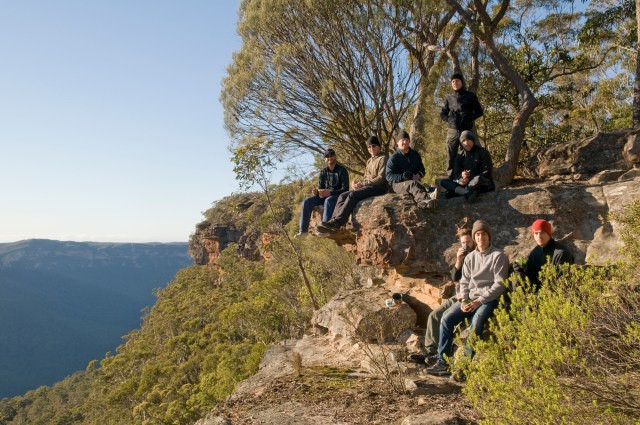 Morning Day 2 - Some of crew eating breakfast