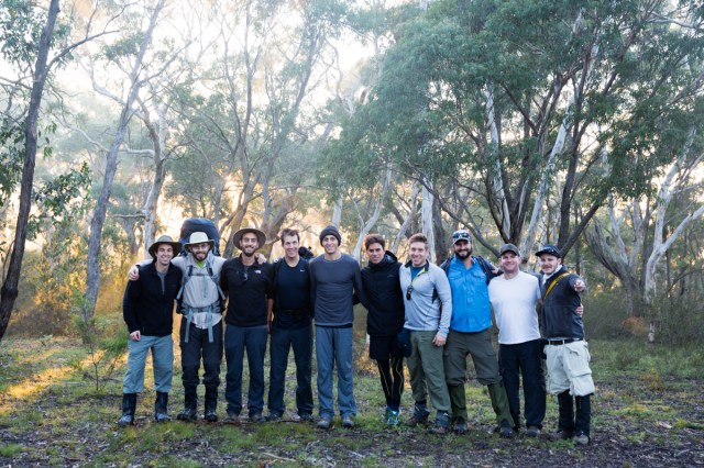 The crew before setting out: Daniel Bos, Daniel Frank, Richie Doff, Seb Ruiz, Shaun Greenblo, Jason Shein, Josh Biggs, Lee Leibowitz, Tal Bergman and Rick Munitz